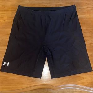 Under Armour Black bike shorts size Medium. Medium rise.